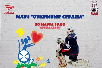 Хоккейный матч в поддержку паралимпийского движения в Красноярске